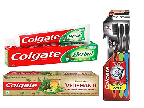 India Desire : Buy Colgate Herbal Toothpaste 200 g Pack of 2 + Colgate ZigZag Tooth Brush Pack of 5 at Rs. 184 from Amazon